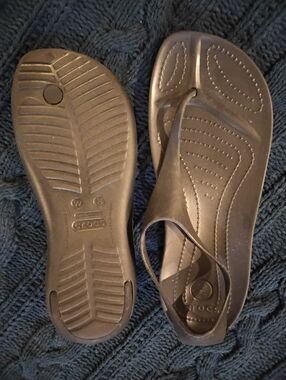 CROCS Brown Slip-On Sandals